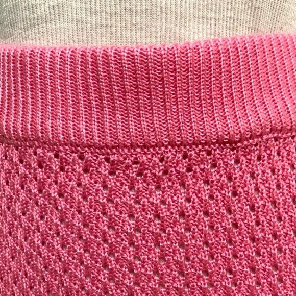 ALMOST FAMOUS Pointelle Crocheted Textured Sweater Mini Desert Rose Skirt Large - Picture 7 of 10